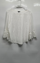 Load image into Gallery viewer, Ann Taylor Womens White Long Sleeve Round Neck Pullover Blouse Top Size XS