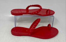 Load image into Gallery viewer, Carmen Sol Womens Maria Red Studded Toe Ring Flat Flip Flop Sandals Size 7