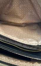 Load image into Gallery viewer, Izzy & Ali Womens Black Pebbled Leather Zipper Adjustable Strap Crossbody Bag