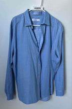 Load image into Gallery viewer, Calvin Klein Mens Light Blue Cotton Long Sleeve Collared Button-Up Shirt Size XL