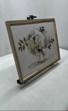 Load image into Gallery viewer, Framed Soft Watercolor Wall Art Print Of Botanical White Hydrangea Flower