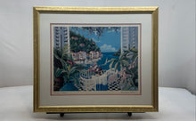 Load image into Gallery viewer, Romantic Portofino By Artist Shari Hatchett Bohlmann Coastal View Framed Print