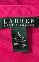 Load image into Gallery viewer, Lauren Ralph Lauren Womens Pink Cotton 3/4 Sleeve Notch Neck Blouse Top Size L