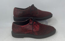 Load image into Gallery viewer, Topman Mens Red Black Animal Print Real Leather Oxford Dress Shoes Size EUR 40