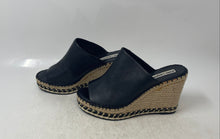 Load image into Gallery viewer, Karl Lagerfeld Paris Womens Corissa Black Leather Espadrille Sandals Size 7
