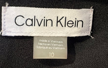 Load image into Gallery viewer, Calvin Klein Womens Black Short Sleeve Back Zip Sheath Dress Size 10