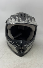 Load image into Gallery viewer, TCMT Black White Skull And Flame Graphic Full-Face Motocross Helmet Size L