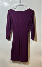 Load image into Gallery viewer, Lauren Ralph Lauren Womens Purple Surplice Neck 3/4 Sleeve Shift Dress Size 2