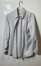 Load image into Gallery viewer, Brooks Brothers Mens White And Blue Check Print Button-Up Shirt Size M