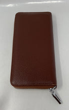 Load image into Gallery viewer, Lavemi Womens Brown Leather Pockets Card Holder Zip-Around Wallet With Box