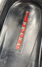 Load image into Gallery viewer, Authentic Prada Milano Mens Black Leather Slip-On Loafer Shoes Size 9.5