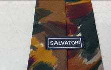 Load image into Gallery viewer, Salvatori Mens Brown Multicolor Printed Adjustable Pointed Tie