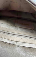 Load image into Gallery viewer, DKNY Womens Elissa Beige Leather Adjustable Chain Strap Flap Over Shoulder Bag