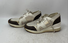 Load image into Gallery viewer, Michael Kors Womens Silas White Brown Monogram Lace-Up Sneaker Shoes Size 7.5