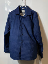 Load image into Gallery viewer, Lucky Brand Mens Dark Blue Printed Regular Fit Long Sleeve Button-Up Shirt Sz L