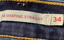 Load image into Gallery viewer, Levi Strauss & Co. Womens Blue Denim Button Front Straight Leg Jeans Size 34