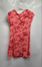 Load image into Gallery viewer, Abound Womens Pink Red Floral Short Sleeve V-Neck Pullover Mini Dress Size M