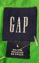Load image into Gallery viewer, Gap Mens Green Long Sleeve Collared Regular Fit Button-Up Shirt Size Large