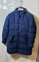 Load image into Gallery viewer, Wenven Womens Navy Blue Long Sleeve Full-Zip Hooded Puffer Jacket Size M