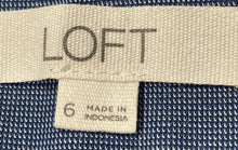 Load image into Gallery viewer, Loft Womens Blue Regular Fit Flat Front Straight Leg Dress Pants Size 6