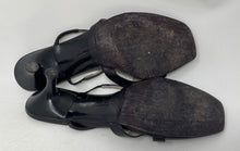 Load image into Gallery viewer, Authentic Salvatore Ferragamo Womens Black Leather Slingback Heels Sz 9 Damaged