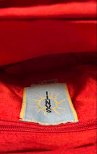 Load image into Gallery viewer, Vintage Santi Womens Red Satin Chain Strap Ruched Kiss Lock Clutch Bag