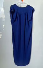 Load image into Gallery viewer, J.Crew Womens Blue Tie Neck Sleeveless Pullover Hi-Low Hem Shift Dress Size XXXS