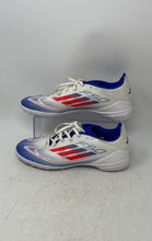 Load image into Gallery viewer, Adidas Mens F50 League Turf White Blue Striped Football Cleats Size 9.5
