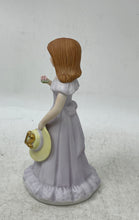 Load image into Gallery viewer, Enesco Growing Up Birthday Girls Brunette Girl In Lavender Dress Age 12 Figurine