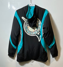 Load image into Gallery viewer, Unbranded Mens Black Aqua Florida Marlins Hooded Windbreaker Jacket Size Small