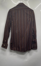 Load image into Gallery viewer, Gap Mens Multicolor Striped Print Cotton Long Sleeve Button-Up Shirt Size S