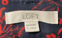 Load image into Gallery viewer, Ann Taylor Loft Womens Blue Red Floral Flat Front Cropped Pants Size 6