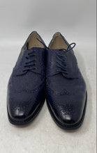 Load image into Gallery viewer, Antonio Cerrelli Mens Blue Leather Wingtip Lace-Up Derby Dress Shoes Size 9