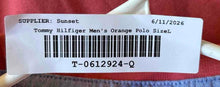 Load image into Gallery viewer, Tommy Hilfiger Mens Orange Cotton Short Sleeve Casual Polo Shirt Size Large