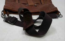 Load image into Gallery viewer, Marco Buggiani Womens Brown Leather Adjustable Strap Zip Top Lined Crossbody Bag