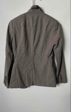 Load image into Gallery viewer, Banana Republic Womens Gray Long Sleeve Notch Lapel Two-Button Blazer Size 00P