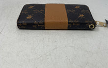 Load image into Gallery viewer, Beverly Hills Polo Club Womens Beige Brown Leather Zip-Around Wallet With Tags