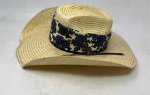 Load image into Gallery viewer, Twister Mens Beige Straw Wide Brim Adjustable Western Cowboy Hat Size 7 1/4