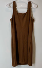Load image into Gallery viewer, A New Day Womens Brown Ribbed Sleeveless Round Neck Sweater Dress Size M