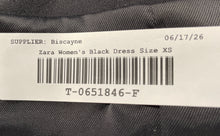 Load image into Gallery viewer, Zara Womens Black Pleated 3/4 Sleeve Square Neck Stretch Mini Dress Size XS