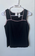 Load image into Gallery viewer, Emma & James Womens Black Sleeveless Square Neck Knitted Tank Top Size Medium