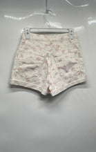 Load image into Gallery viewer, Zara Womens White Floral Cotton Flat Front 5-Pocket Design Bermuda Shorts Size 4