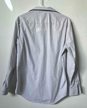 Load image into Gallery viewer, Calvin Klein Mens White Black Striped Slim Fit Dress Shirt Size M 15.5 32/33