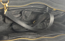 Load image into Gallery viewer, Michael Kors Womens Selma Black Saffiano Leather Convertible Satchel Bag