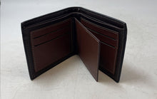 Load image into Gallery viewer, Carrken Mens Black Leather Rectangle Open-Flap Multi-Card Holder Bifold Wallet