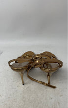 Load image into Gallery viewer, Steve Madden Womens Foxx Gold Stiletto Heel Ankle Strap Sandals Size 9.5M