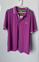 Load image into Gallery viewer, Hugo Boss Mens Purple Spread Collared Short Sleeve Polo Shirt Size XXL