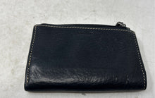 Load image into Gallery viewer, Fossil Womens Black Leather ID Window Card Holder Flap Trifold Wallet