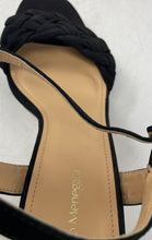 Load image into Gallery viewer, Bruno Menegatti Womens Black Buckle Open Toe Block Platform Heels Size 10