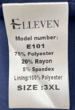 Load image into Gallery viewer, Elleven Womens Blue Notch Lapel Ruched Sleeve One-Button Blazer Sz 3XL With Tags